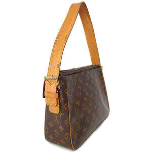 Louis Vuitton Bag Leather Viva Brown Monogram Semi Shoulder Cite